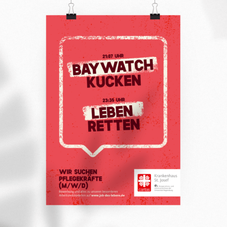 Caritas St. Josef Recruiting Kampagnenplakat