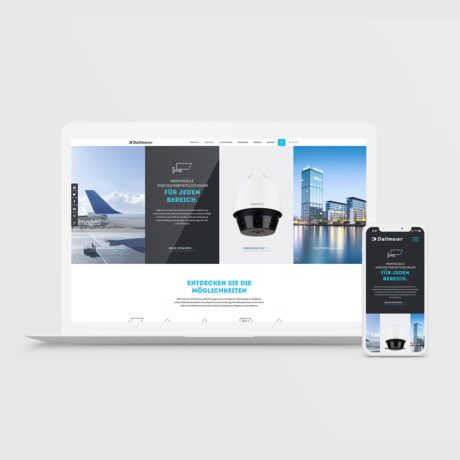 Dallmeier Website auf Macbook und iPhone